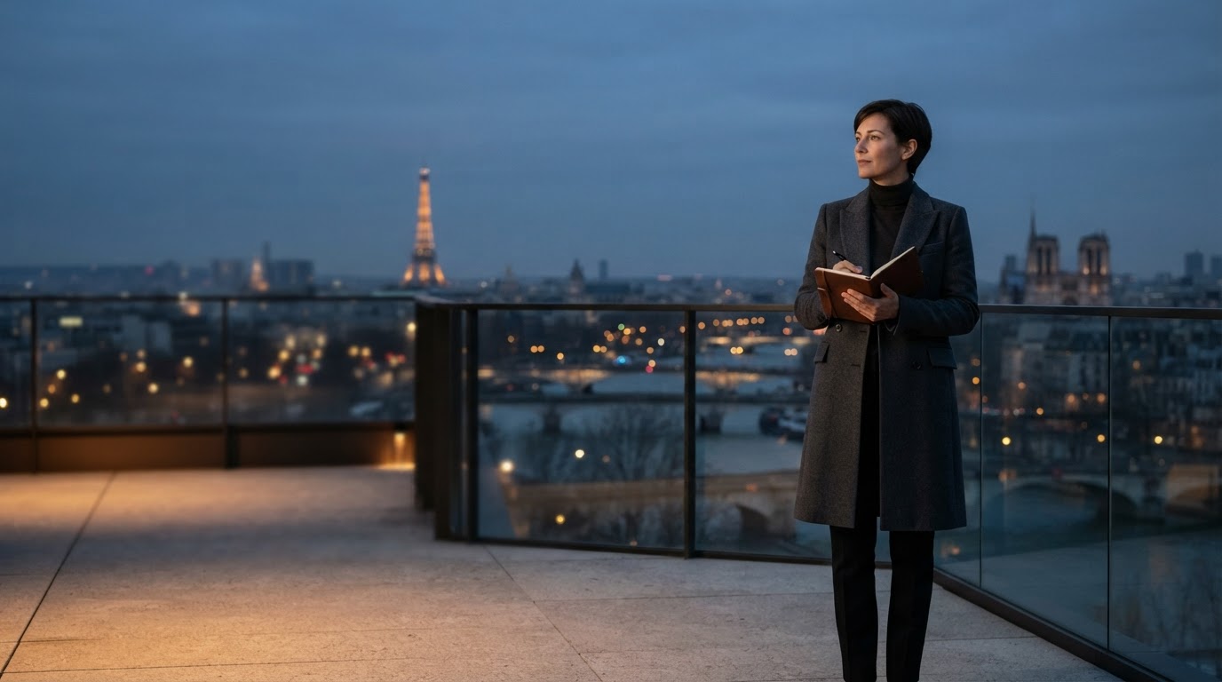 Aube Rendélis - visualisation abstraite de données financières analysées par intelligence artificielle